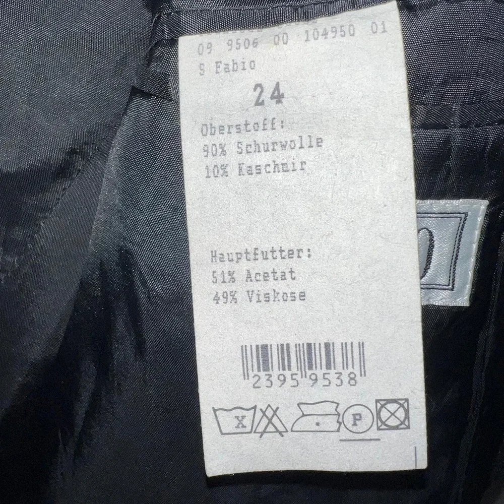 Paolo Negrato‎ Gaenslen & Völter Blazer Men's Size 38R Black Cashmere Wool Coat